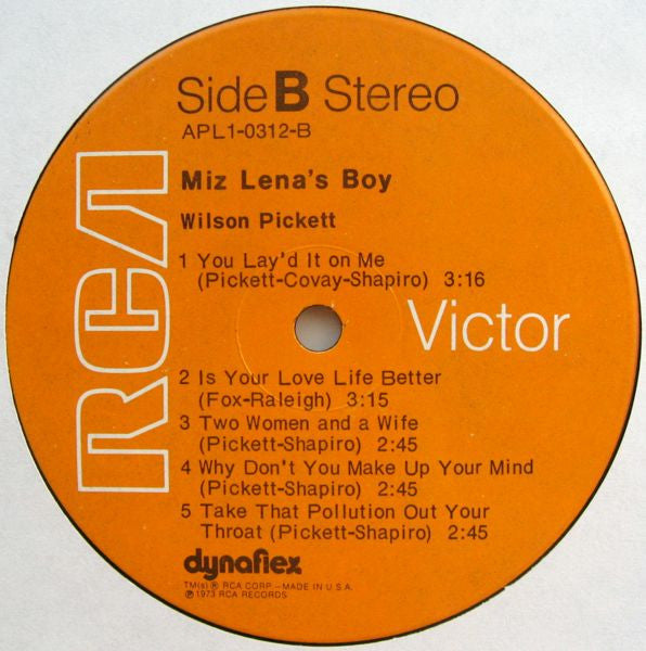 Wilson Pickett : Miz Lena's Boy (LP, Album, Hol)