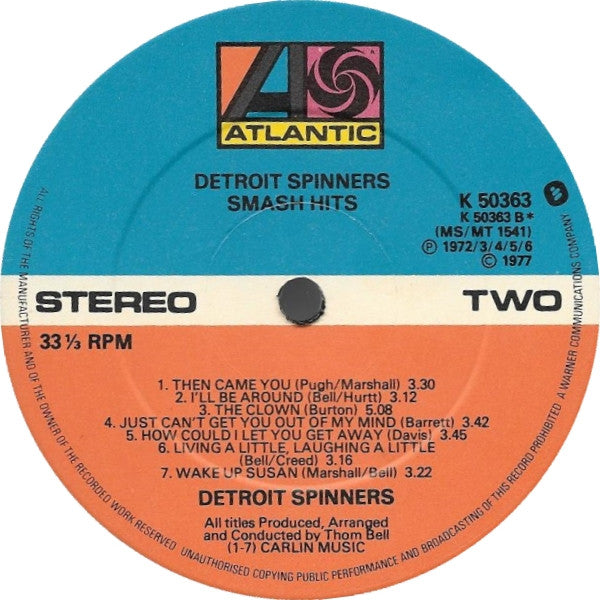The Detroit Spinners* : Smash Hits (LP, Comp)