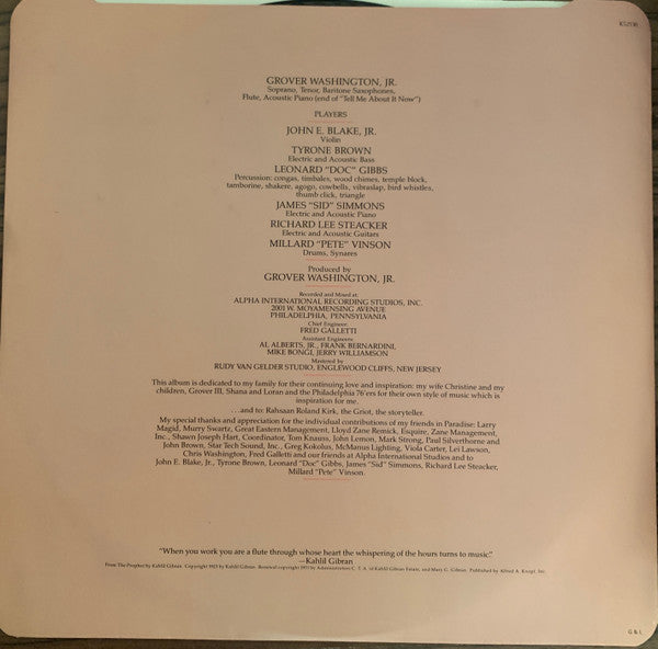 Grover Washington Jr.* : Paradise (LP, Album)