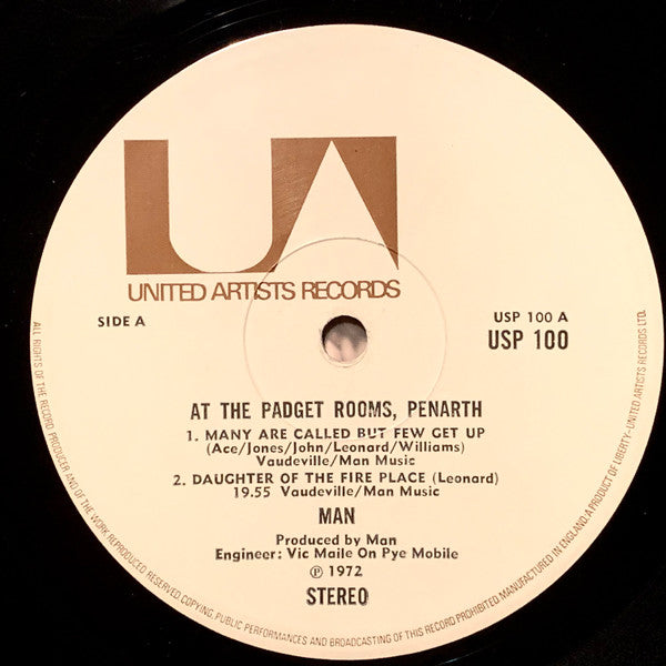 Man : Live At The Padget Rooms, Penarth (LP, Album, Ltd, "Si)