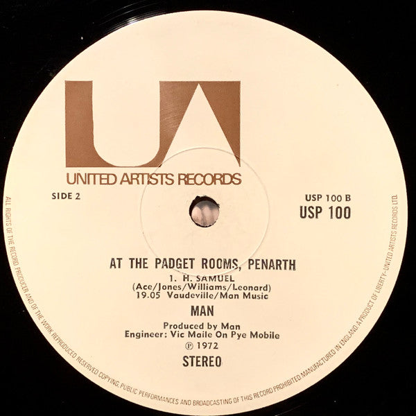 Man : Live At The Padget Rooms, Penarth (LP, Album, Ltd, "Si)