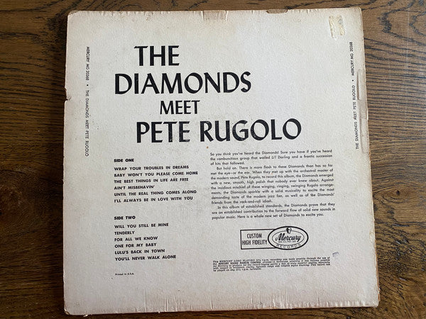 The Diamonds : The Diamonds Meet Pete Rugolo (LP, Mono)