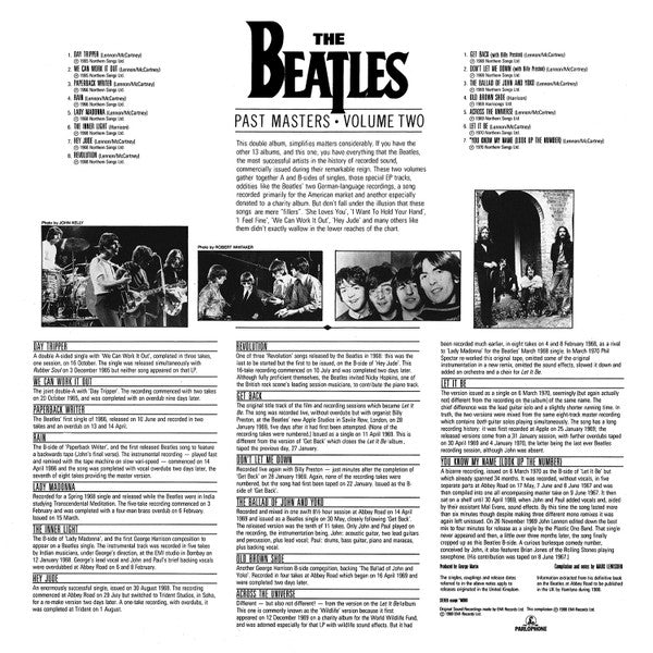 The Beatles : Past Masters Volumes One & Two (2xLP, Comp, Mono)