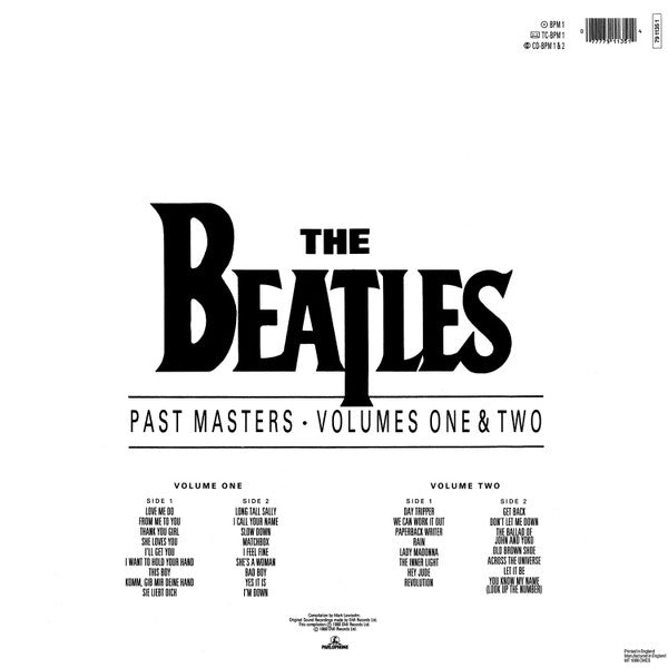 The Beatles : Past Masters Volumes One & Two (2xLP, Comp, Mono)