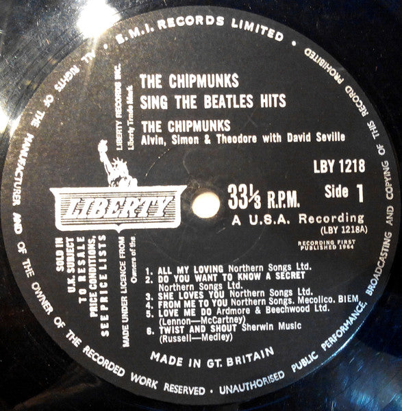 The Chipmunks : The Chipmunks Sing The Beatles' Hits (LP)