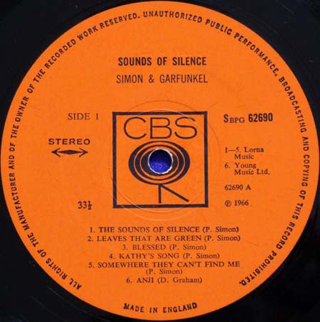 Simon & Garfunkel : Sounds Of Silence (LP, Album, RP, Ern)