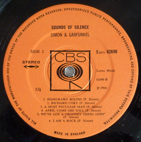 Simon & Garfunkel : Sounds Of Silence (LP, Album, RP, Ern)