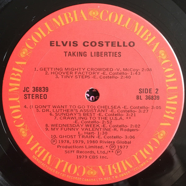 Elvis Costello : Taking Liberties (LP, Album, Comp)