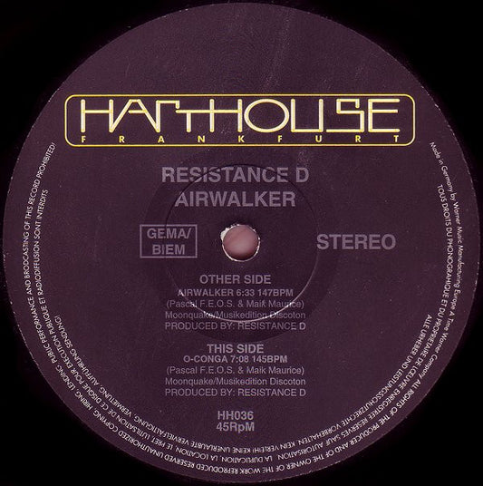 Resistance D : Airwalker (12")