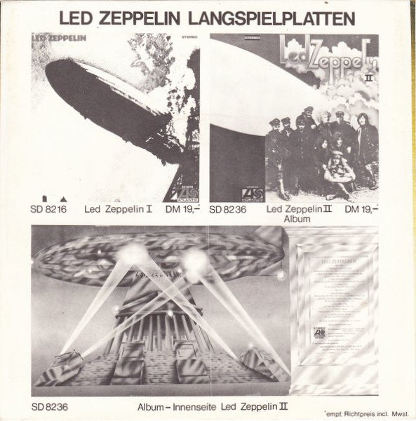 Led Zeppelin : Whole Lotta Love (7", Single)