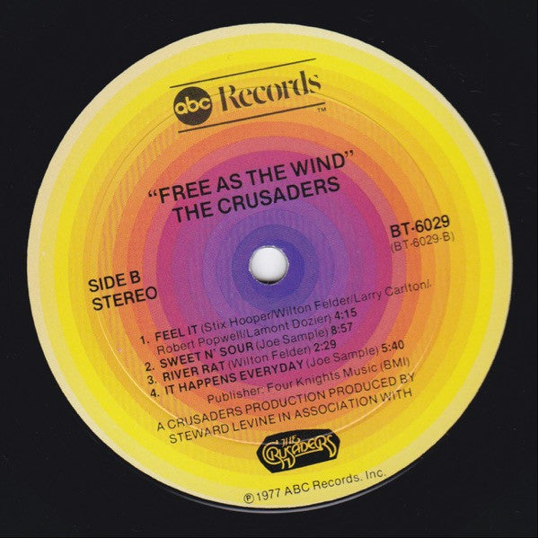 The Crusaders : Free As The Wind (LP, Album, San)
