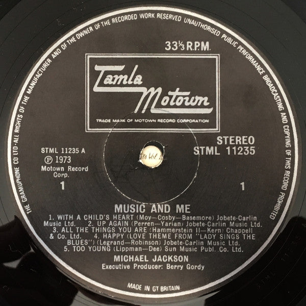 Michael Jackson : Music & Me (LP, Album)