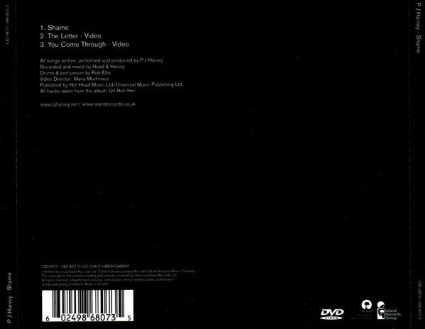 P J Harvey* : Shame (DVD, Single, PAL)