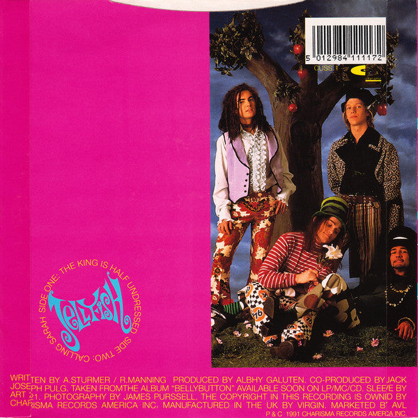Jellyfish (2) : The King Is Half-Undressed (7", Single, Pap)