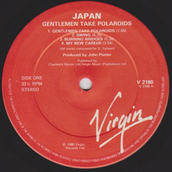 Japan : Gentlemen Take Polaroids (LP, Album, M/Print, CBS)