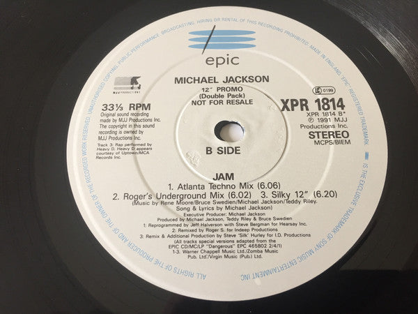 Michael Jackson : Jam (The Remixes) (2x12", Ltd, Promo, Gat)