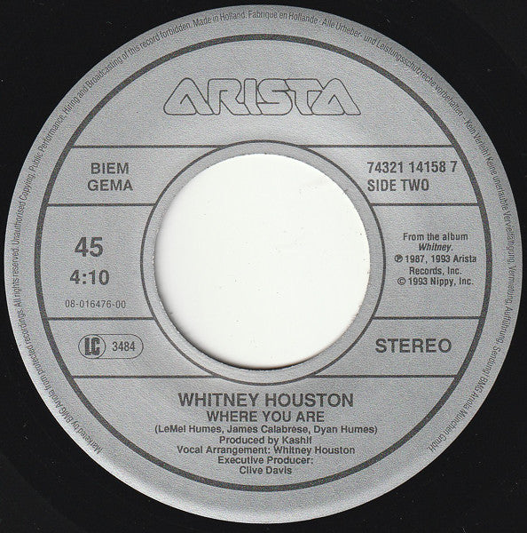 Whitney Houston : I Have Nothing (7")