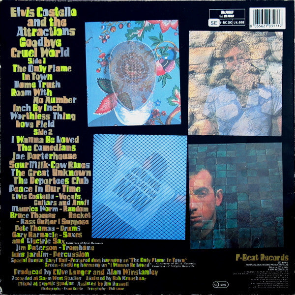 Elvis Costello And The Attractions* : Goodbye Cruel World (LP, Album)