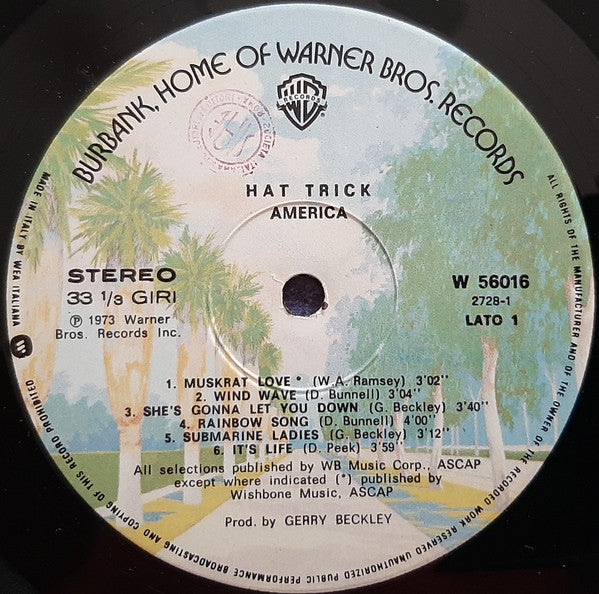 America (2) : Hat Trick (LP, Album, RE)