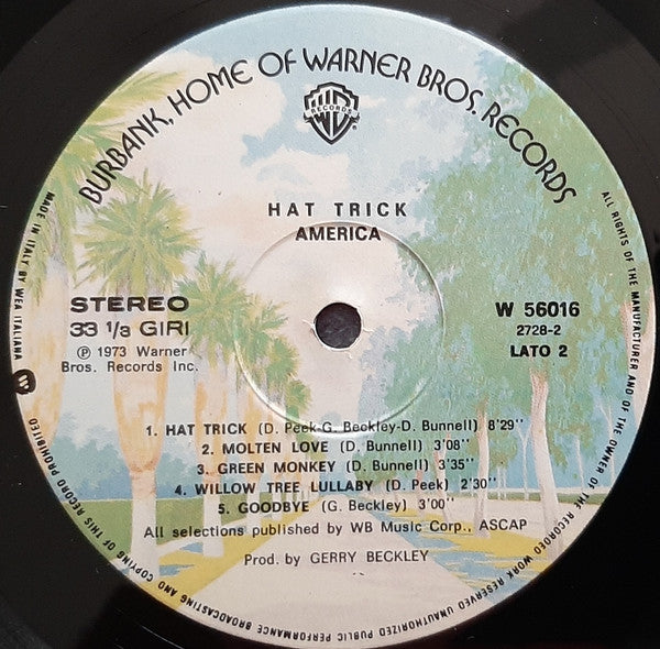 America (2) : Hat Trick (LP, Album, RE)