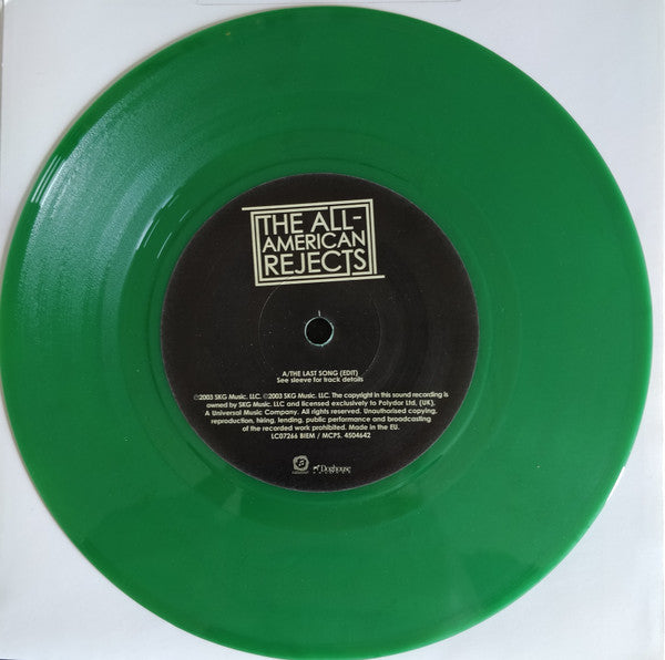 The All-American Rejects : The Last Song (7", Single, Gre)
