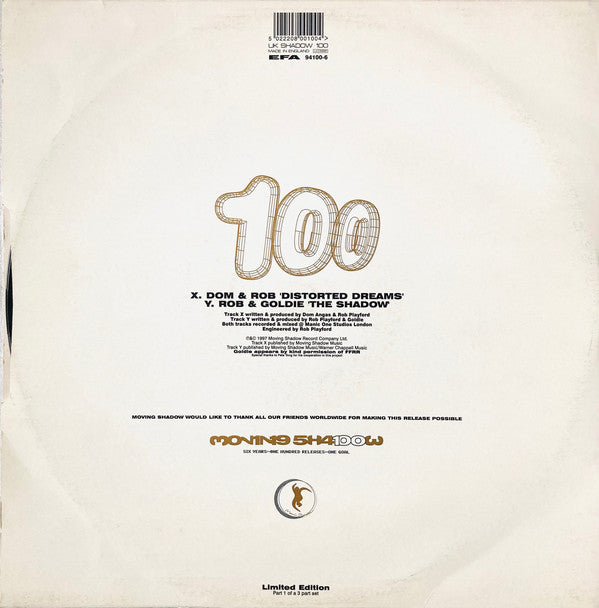 Dom* & Rob* & Goldie : Shadow 100 (12", Ltd)
