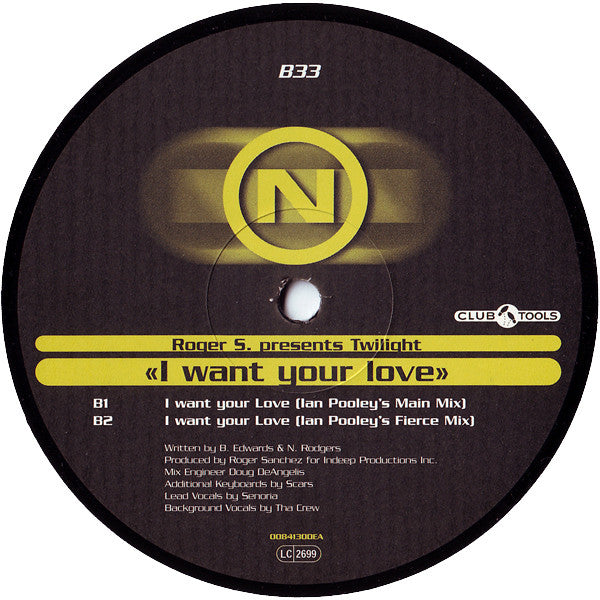 Roger Sanchez Presents Twilight (7) : I Want Your Love (12")