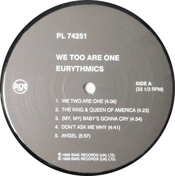Eurythmics : We Too Are One (LP, Album)
