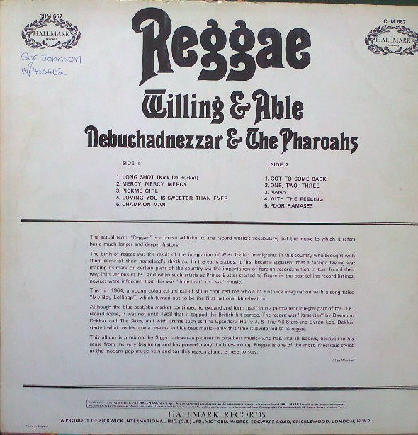 Nebuchadnezzar & The Pharoahs : Reggae, Willing & Able (LP, Album)