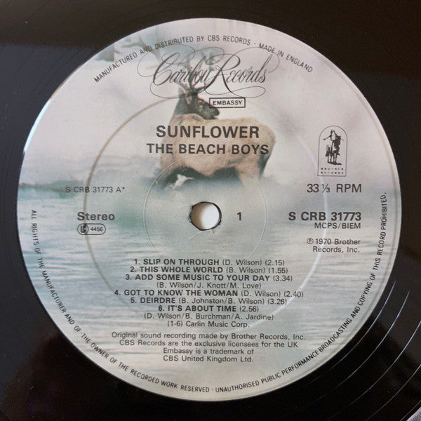 The Beach Boys : Sunflower (LP, Album, RE, Non)