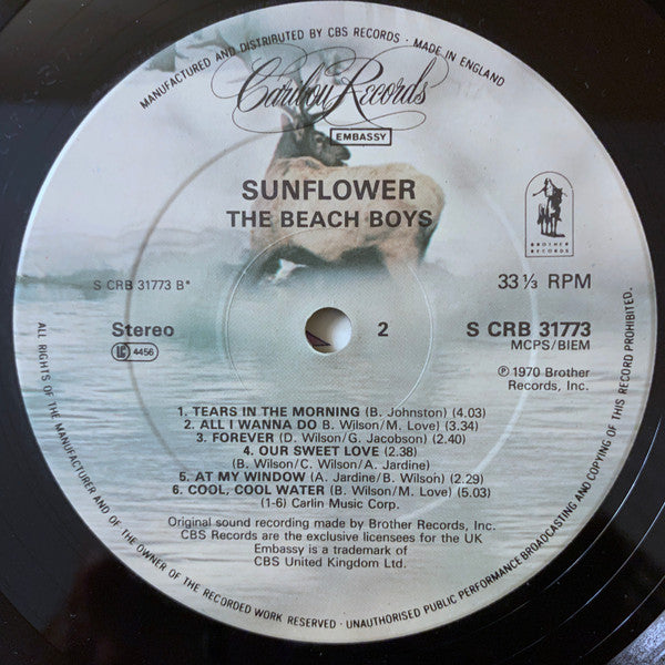 The Beach Boys : Sunflower (LP, Album, RE, Non)