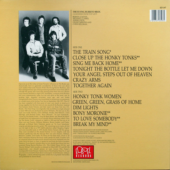 The Flying Burrito Bros : Dim Lights, Thick Smoke And Loud, Loud Music (LP, Comp)