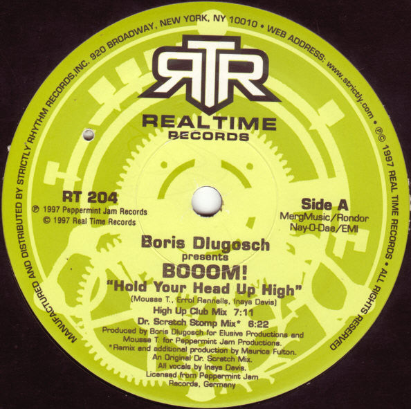 Boris Dlugosch Presents Booom! : Hold Your Head Up High (12")