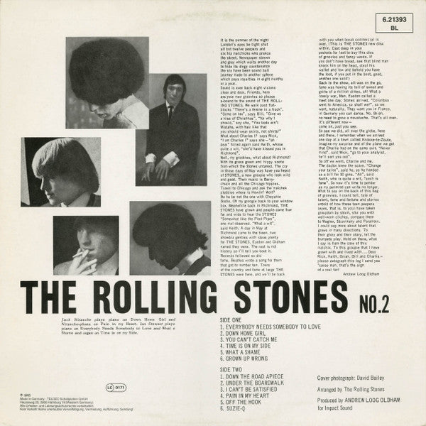 The Rolling Stones : The Rolling Stones Vol. 2 (LP, Album, Mono, RE)