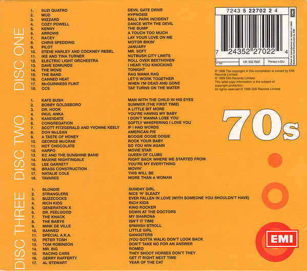 Various : 70's (3xCD, Comp + Box)