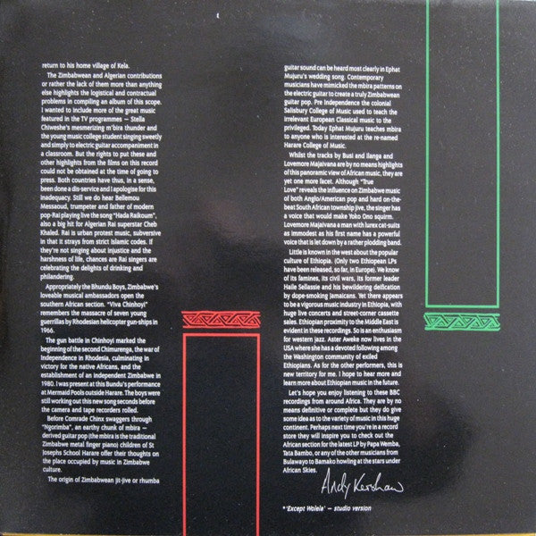 Various : Under African Skies (2xLP, Comp)