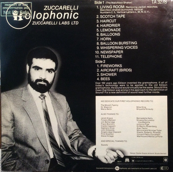 Hugo Zuccarelli : Holophonic (12")