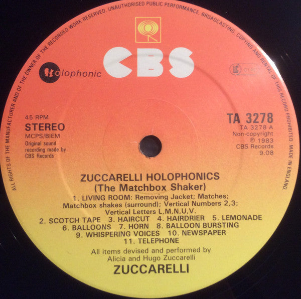 Hugo Zuccarelli : Holophonic (12")