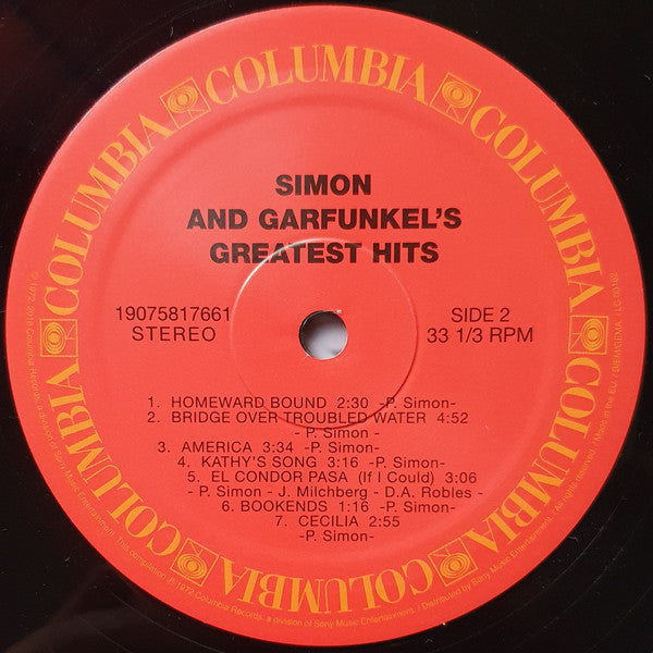 Simon And Garfunkel* : Simon And Garfunkel's Greatest Hits (LP, Comp, RE)
