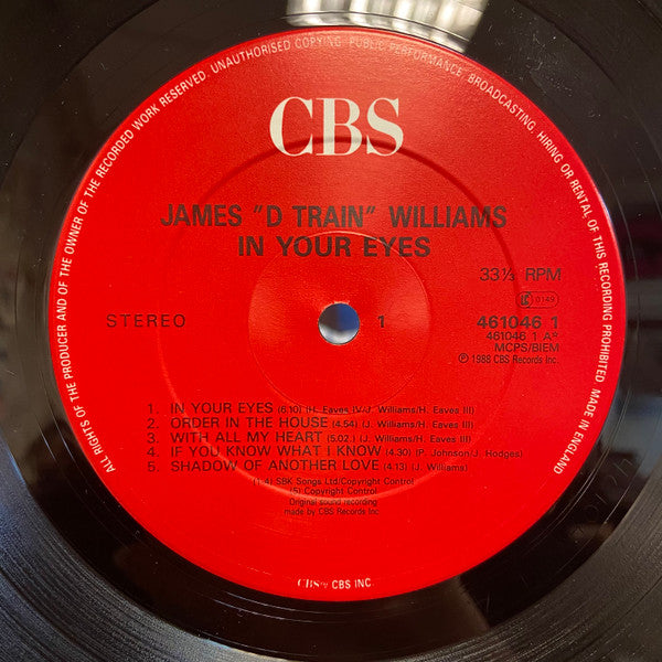 James "D-Train" Williams : In Your Eyes (LP, Album)