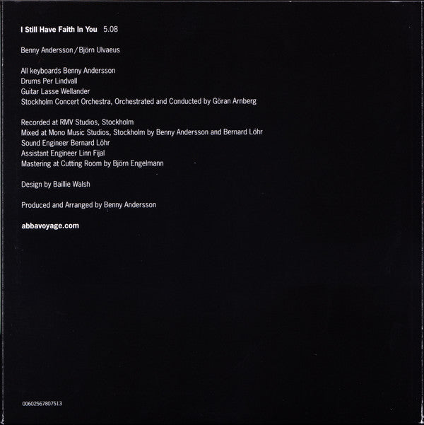 ABBA : I Still Have Faith In You (7", S/Sided, Single, Etch, Ltd)