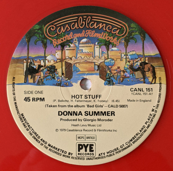 Donna Summer : Hot Stuff (12", Single, Red)
