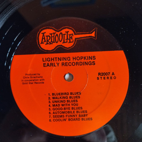 Lightning Hopkins* : Early Recordings (LP, Album, Comp, RE)