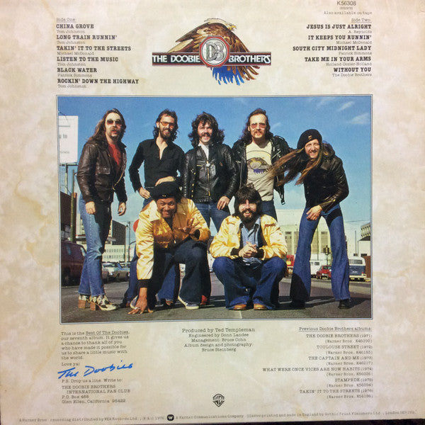The Doobie Brothers : Best Of The Doobies (LP, Album, Comp)