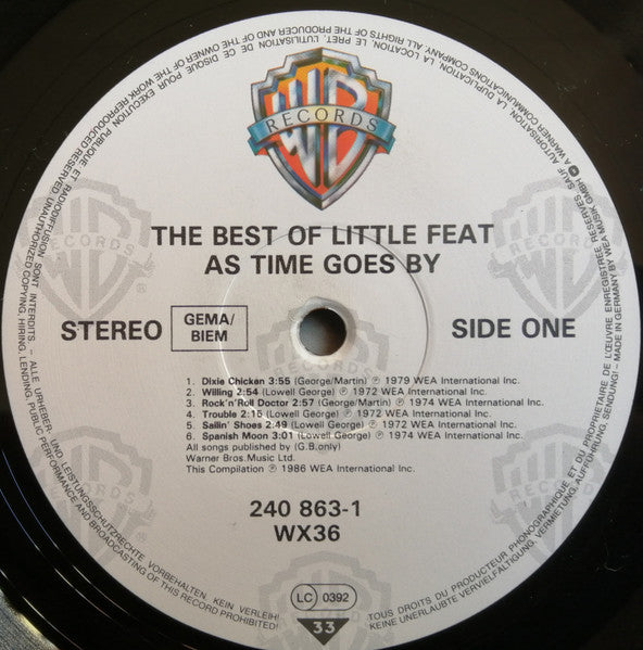 Little Feat : As Time Goes By: The Best Of Little Feat (LP, Comp)