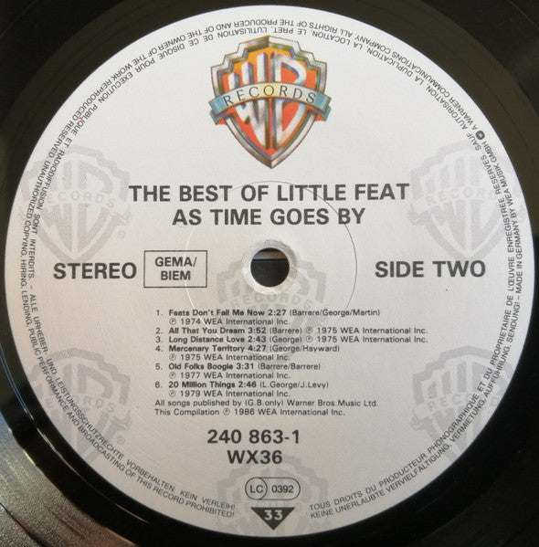 Little Feat : As Time Goes By: The Best Of Little Feat (LP, Comp)