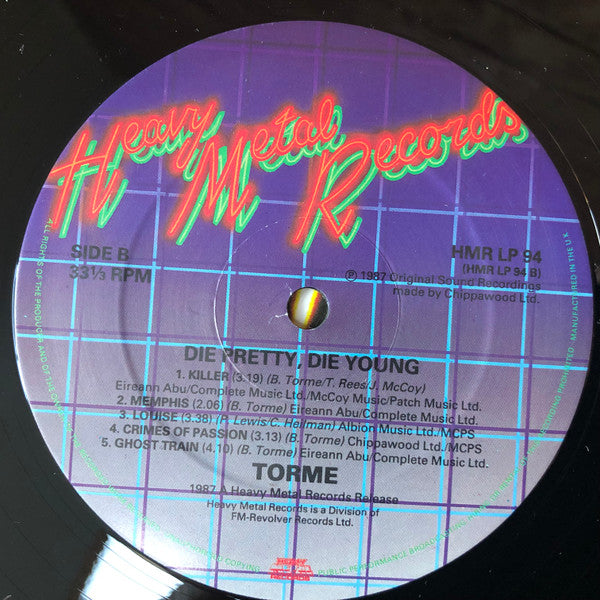 Tormé : Die Pretty Die Young (LP, Album)