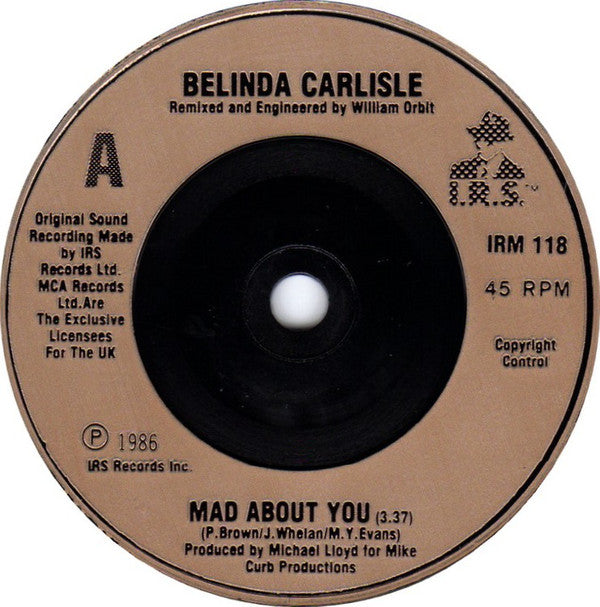 Belinda Carlisle : Mad About You (7", Single)