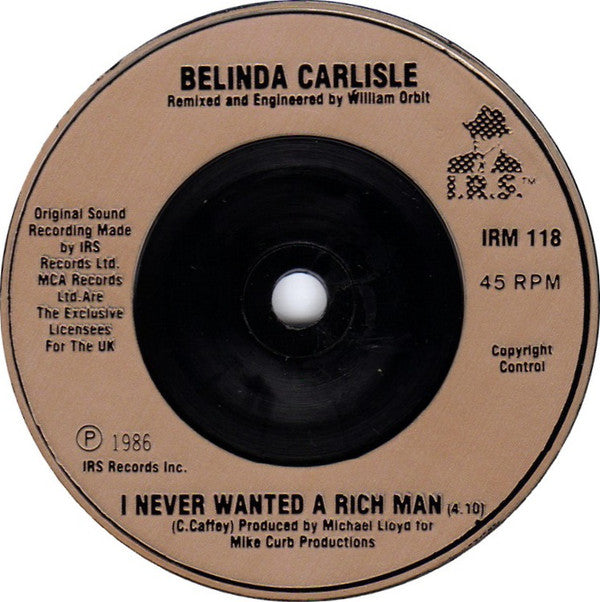 Belinda Carlisle : Mad About You (7", Single)