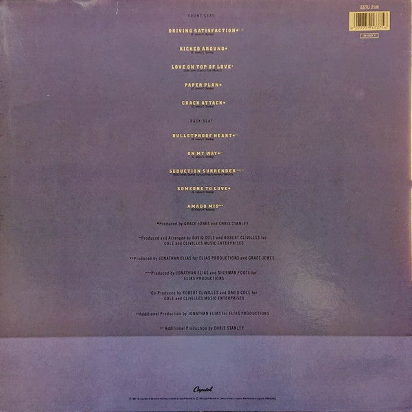 Grace Jones : Bulletproof Heart (LP, Album)